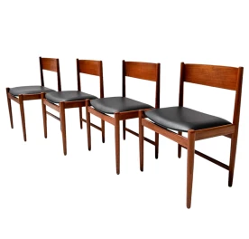 Four Mid-Century Modern Dining Room Chairs by Kurt Østervig for Sibast, 1960s